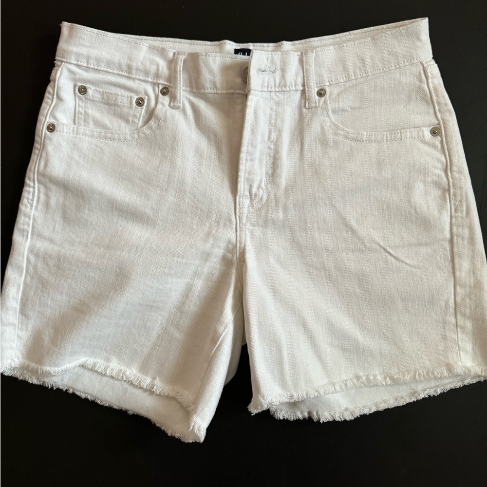 White Jean Shorts